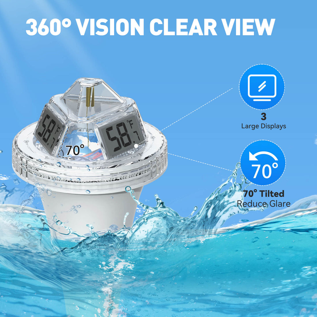 RainPoint Smart Wireless Pool Thermometer