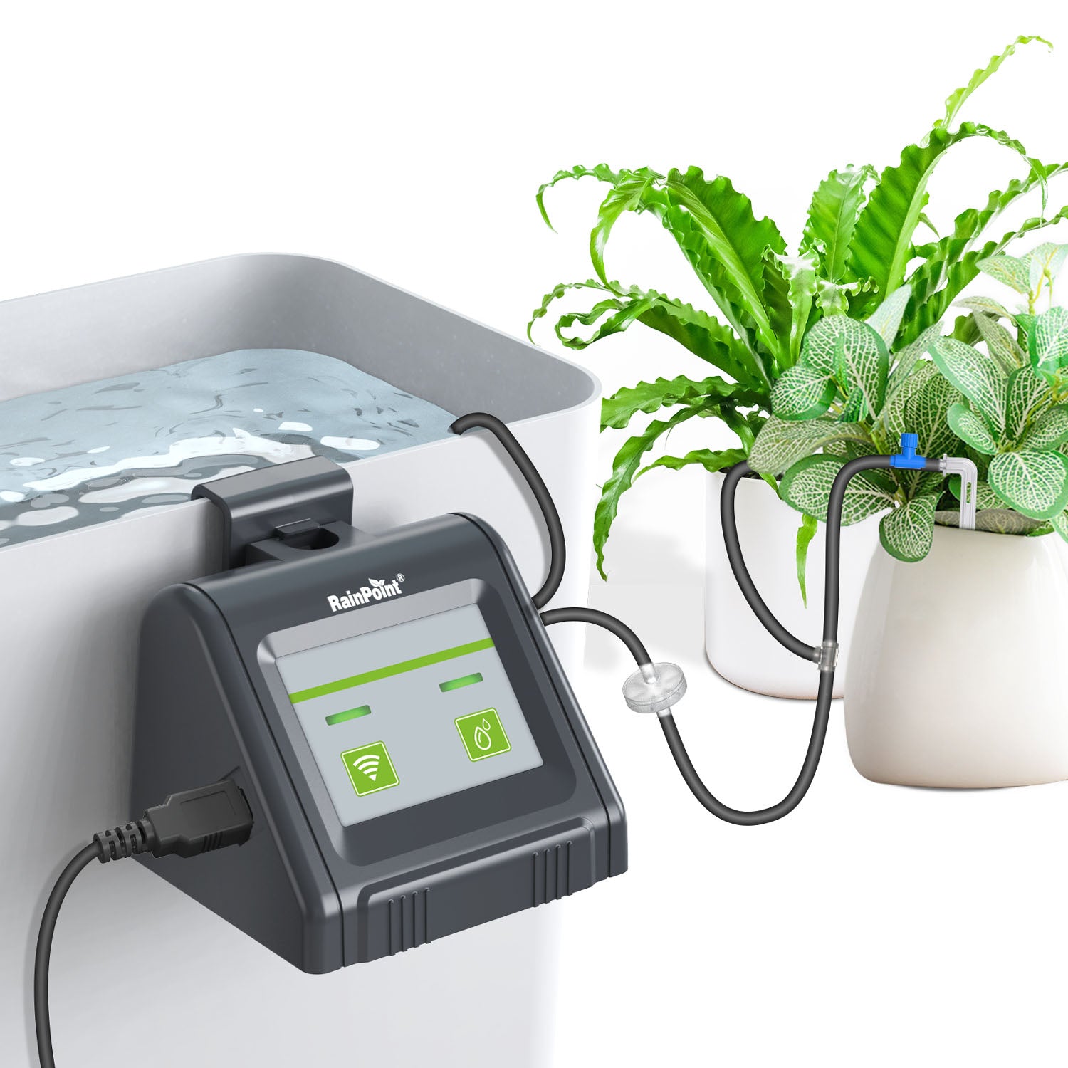 slow watering system for indoor plants WiFi Automatic Watering System For Indoor Potted Plants – RainPoint