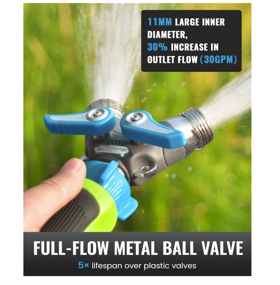 2 way garden hose splitter