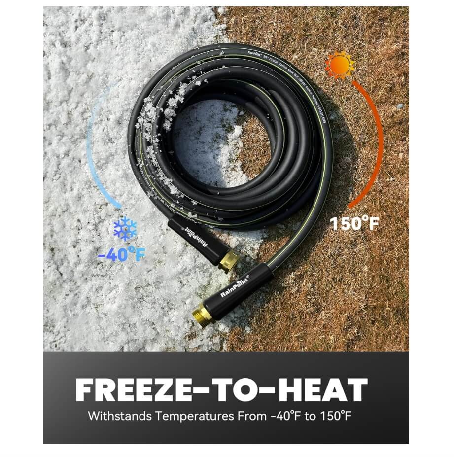RAINPOINT Garden Hose 25ft x 5/8"