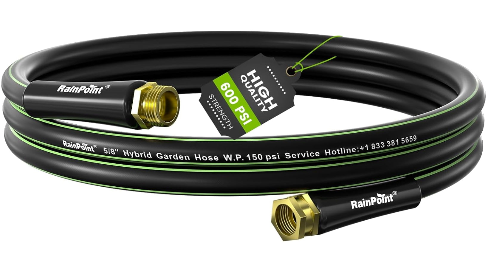 RAINPOINT Short Garden Hose 10ft x 5/8"