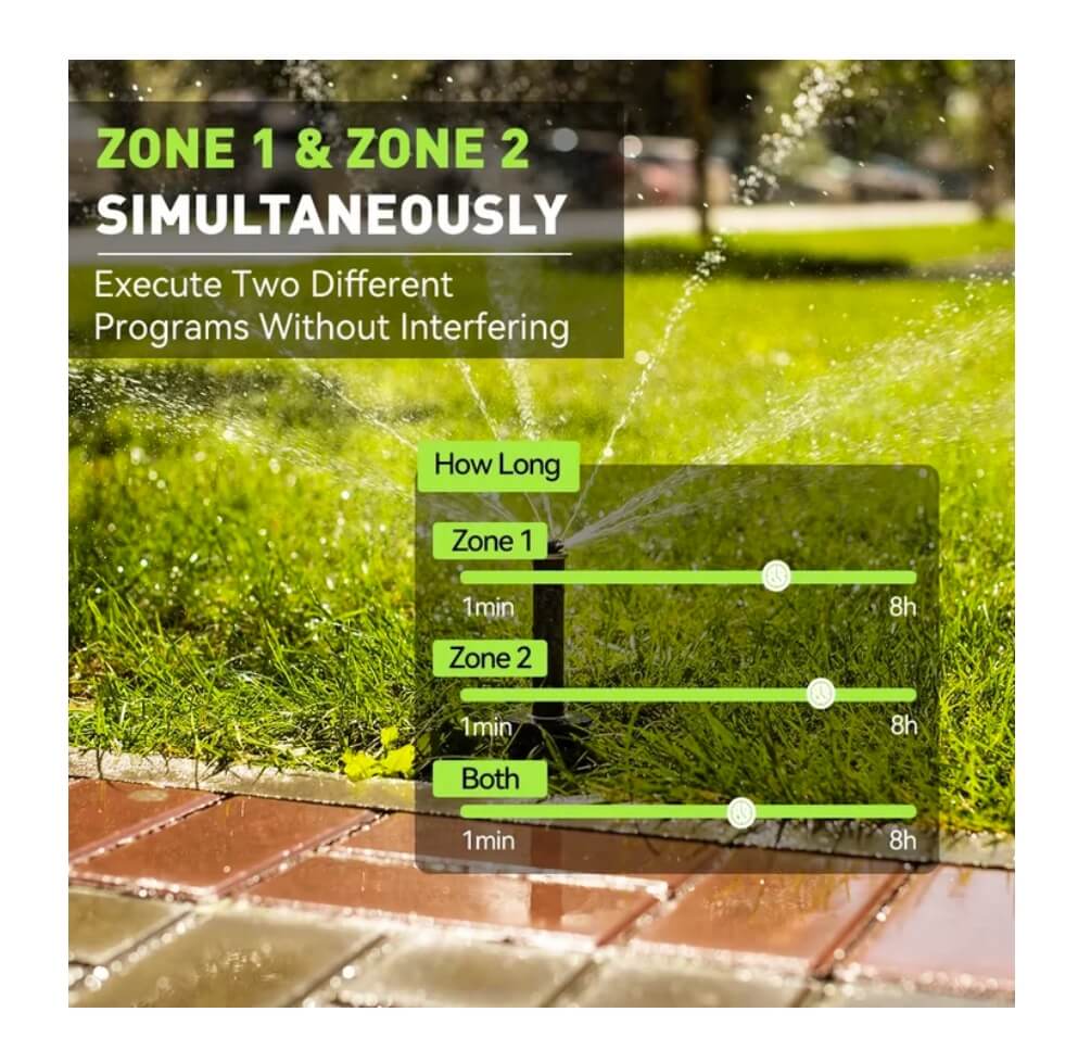 RainPoint 2-Zone Water Timer for Outdoor Hose