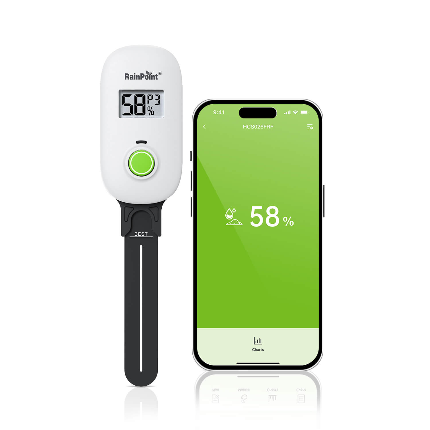 house plant water sensor RainPoint Digital Wireless Plant Moisture Meter HouseplantAlert