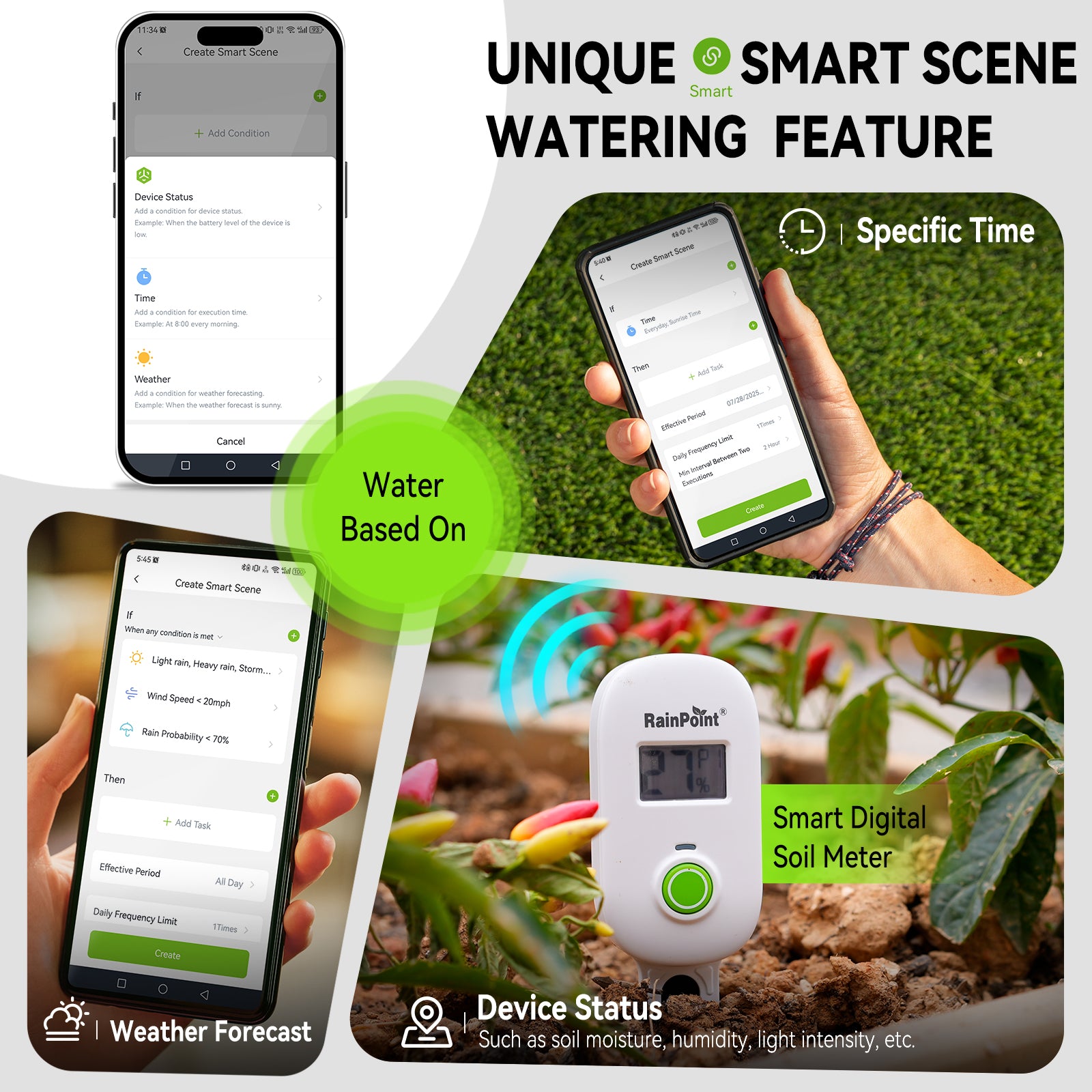 Rainpoint Smart Automatic Watering System for 15 Potted Plants, Local Control & Remote WiFi/App Control