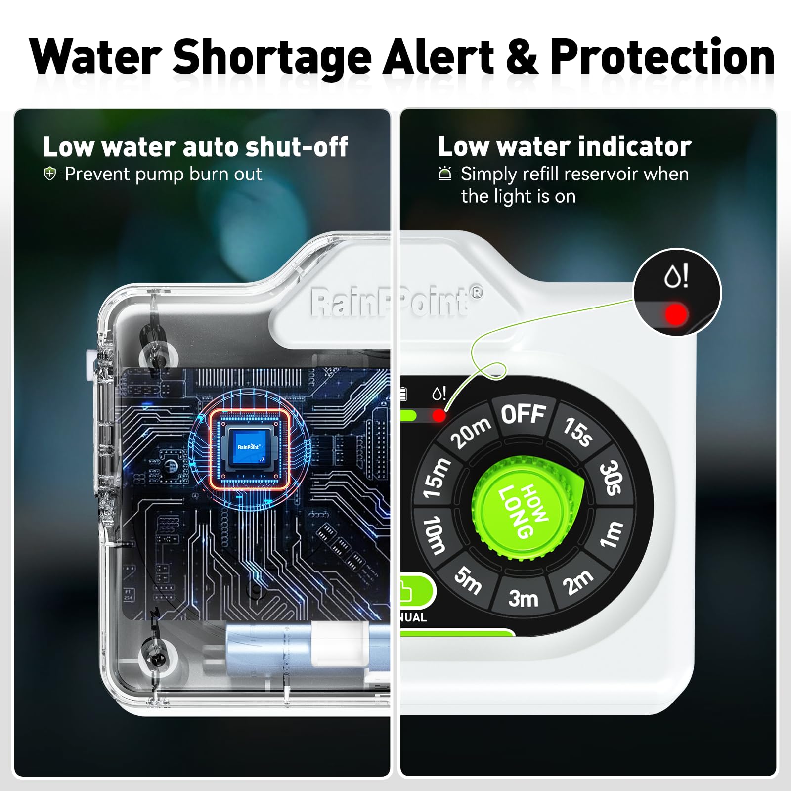 RAINPOINT Beginner-Friendly Automatic Plant Waterer Indoor for 10-15 Plants