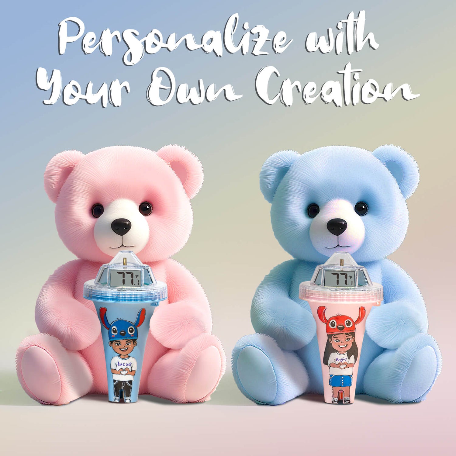 RAINPOINT Displays Wireless Digital Pool Thermometer -Pink