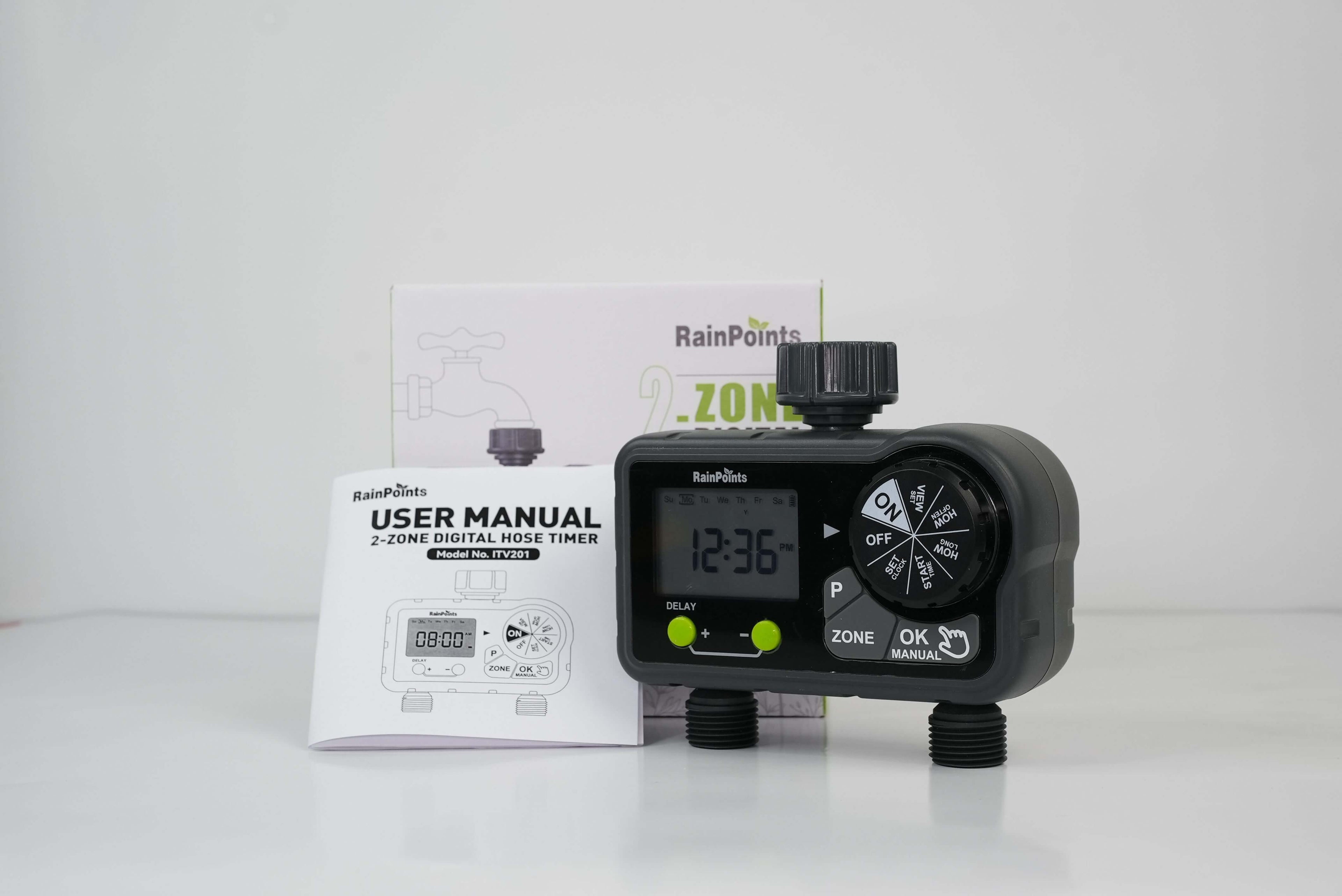 RainPoints 2-Zone Digital Sprinkler Timer