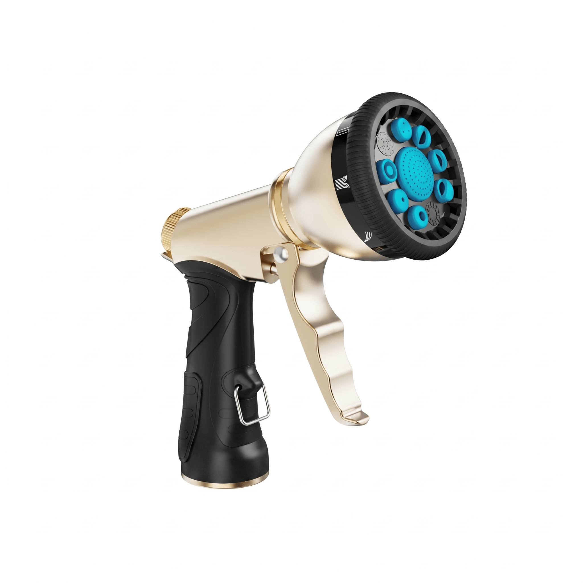 RAINPOINT Garden Hose Nozzle, 9 Spray Patterns Water Hose Nozzle, Blue