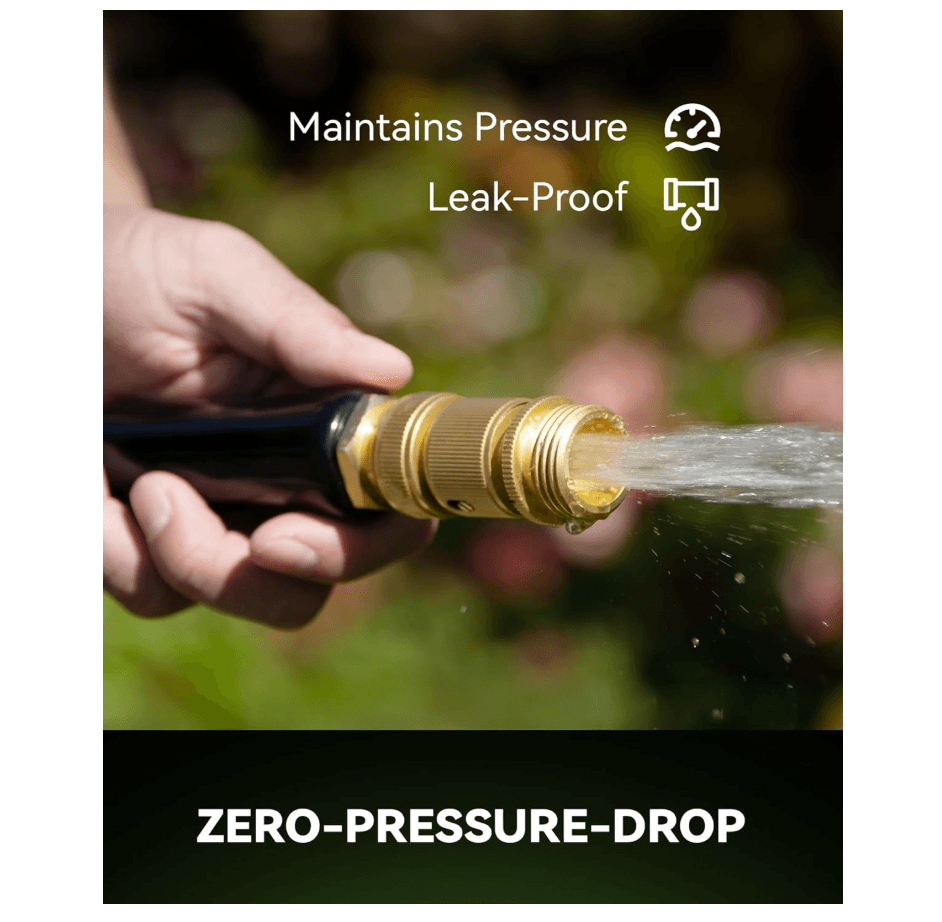 RainPoint Brass Garden Hose Quick Connect, 3/4” GHT Heavy Duty Leak-Proof Fittings (2 Sets)