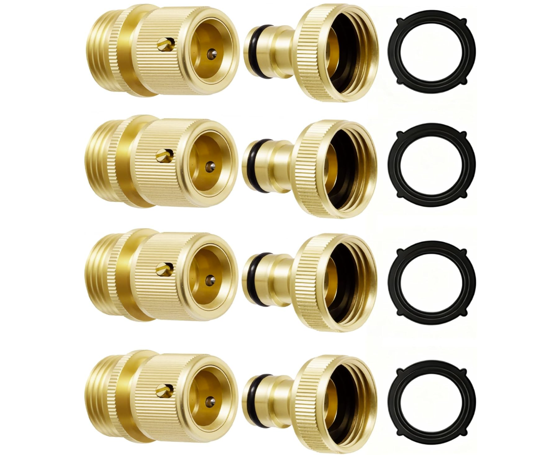 quick connect garden hose sprayer RainPoint Brass Garden Hose Quick Connect, 3/4” GHT Heavy Duty Leak-Pr