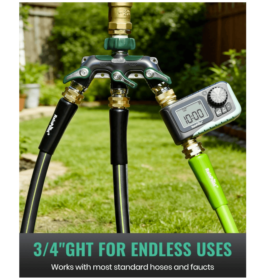 RAINPOINT 3 Way Hose Splitter(Dark Green)
