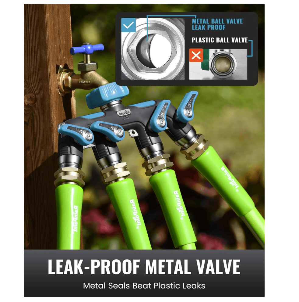 RAINPOINT 4 Way Garden Hose Splitter(Blue)