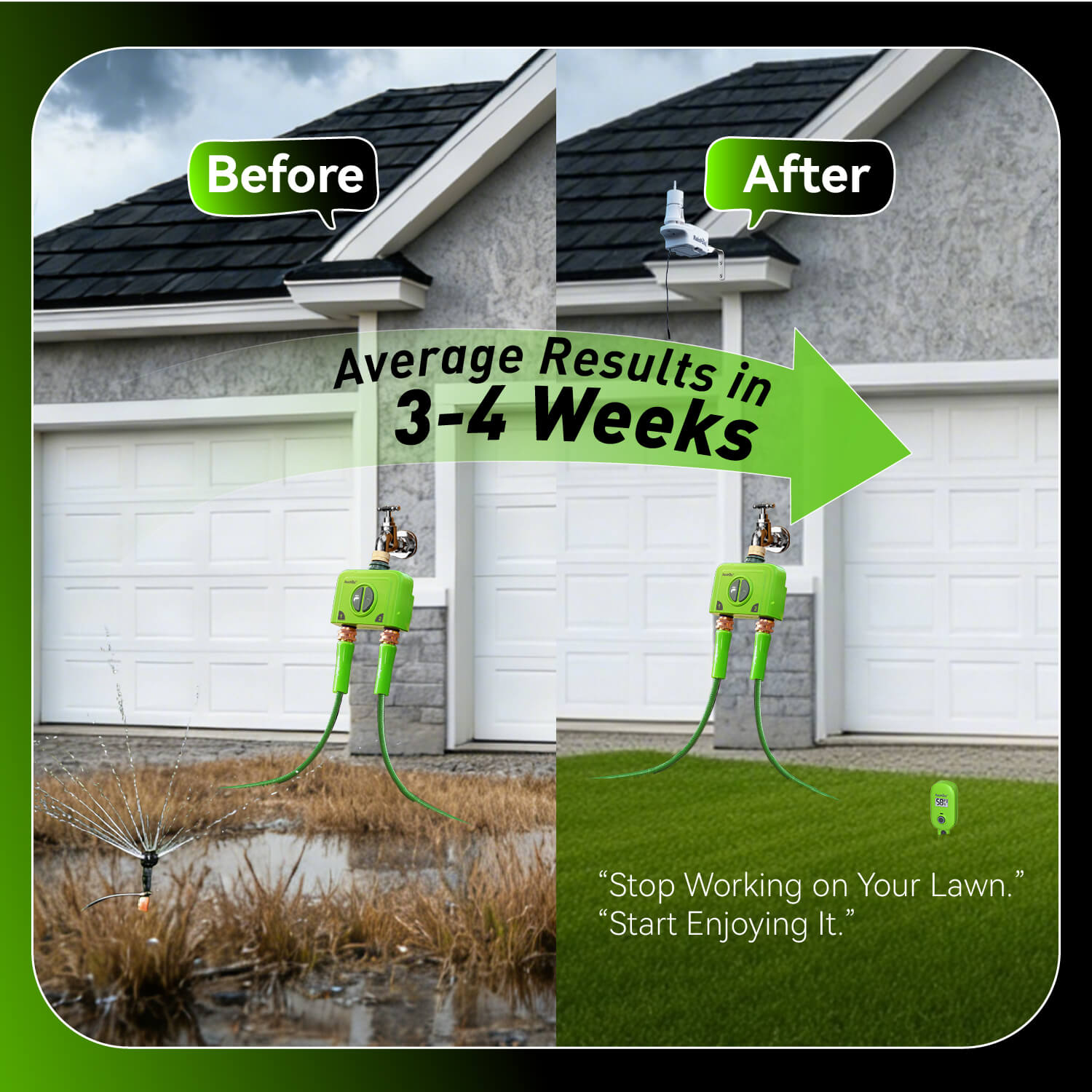 Before & After: Lawn Transformation with RainPoint Irrigation Ecosystem