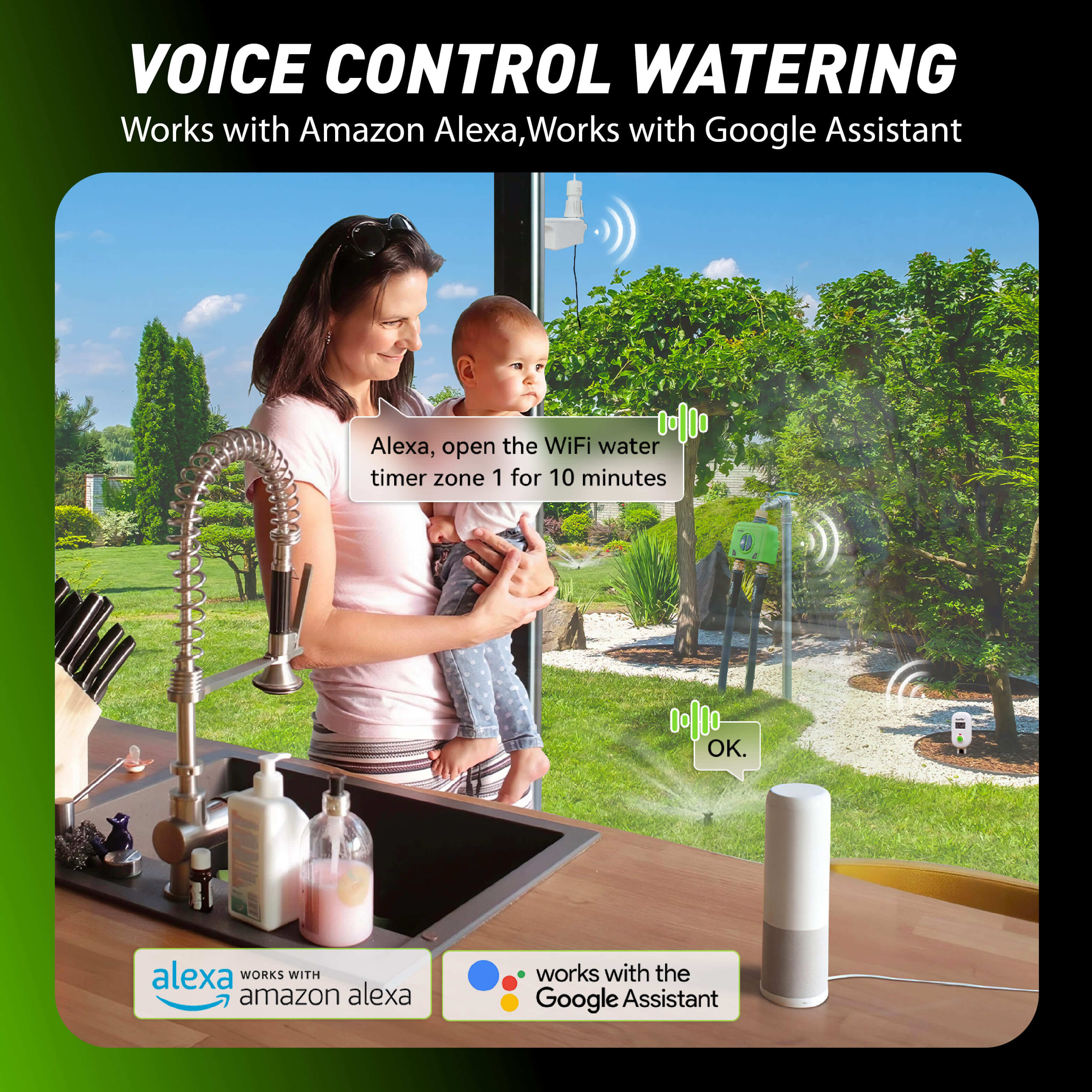 RainPoint Automated Lawn Watering Based on Soil Moisture & Weather