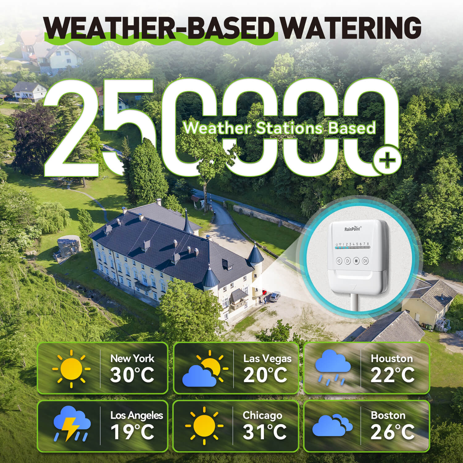 RainPoint 8 Zone Smart Sprinkler Controller