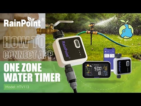 RainPoint Smart + 1-Zone Water Timer Model No: HTV113, Must be Used WiFi Hub, 2.4Ghz WiFi Only