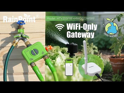 RainPoint With Brass Inlet 2-Zone Smart Hose Timer with Antenna Gateway