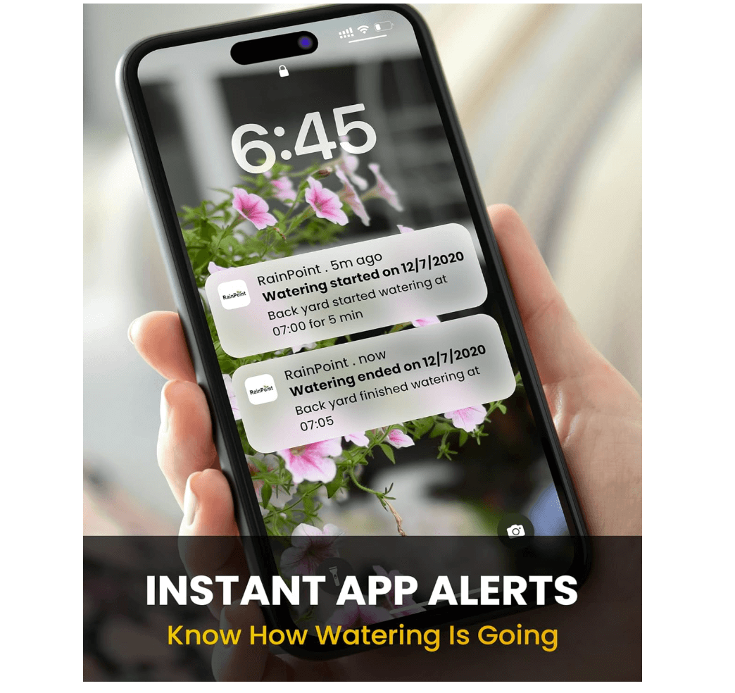 RainPoint Sprinkler Timer WiFi Water Timer with Brass Inlet, APP & Voice Control