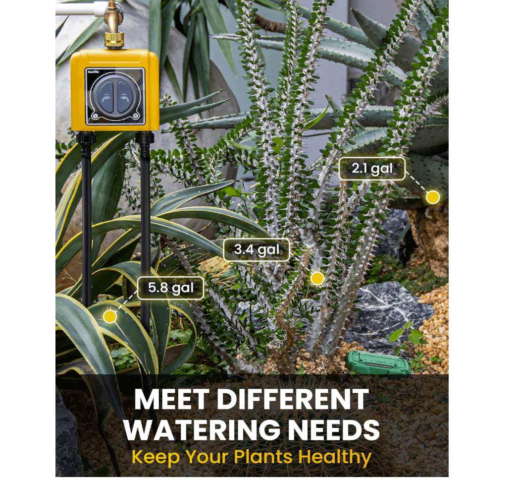 RainPoint Sprinkler Timer WiFi Water Timer with Brass Inlet, APP & Voice Control