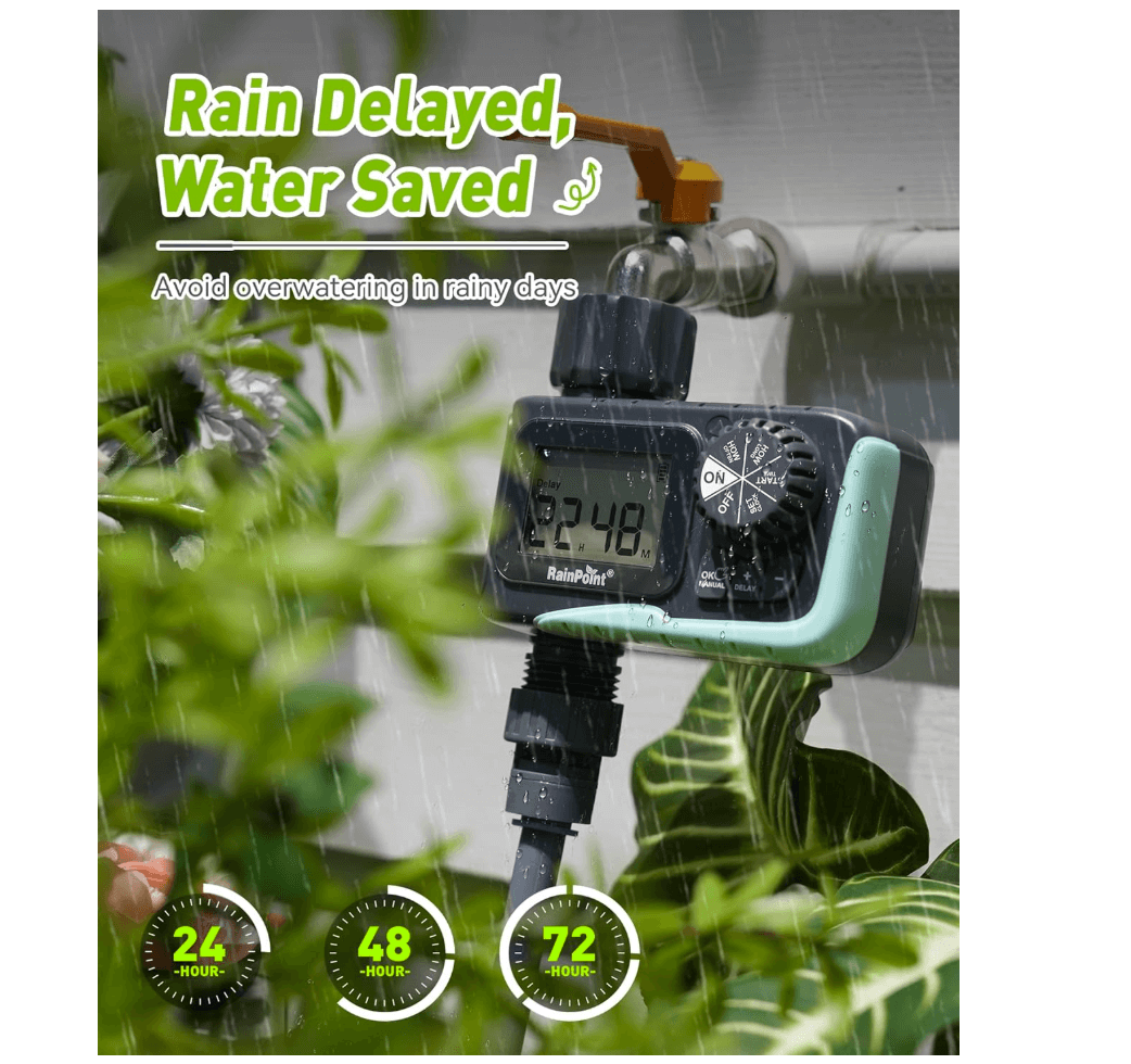RainPoint Mini Digital Sprinkler Timer 1-Zone Hose Water Timer