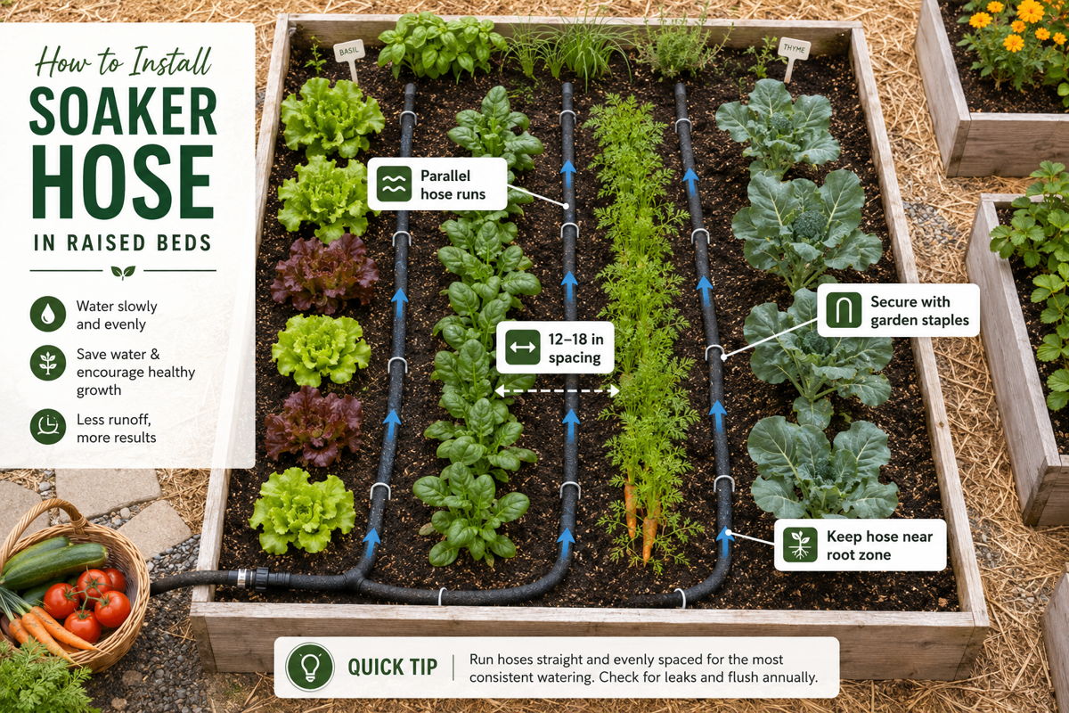 How to Arrange Soaker Hose