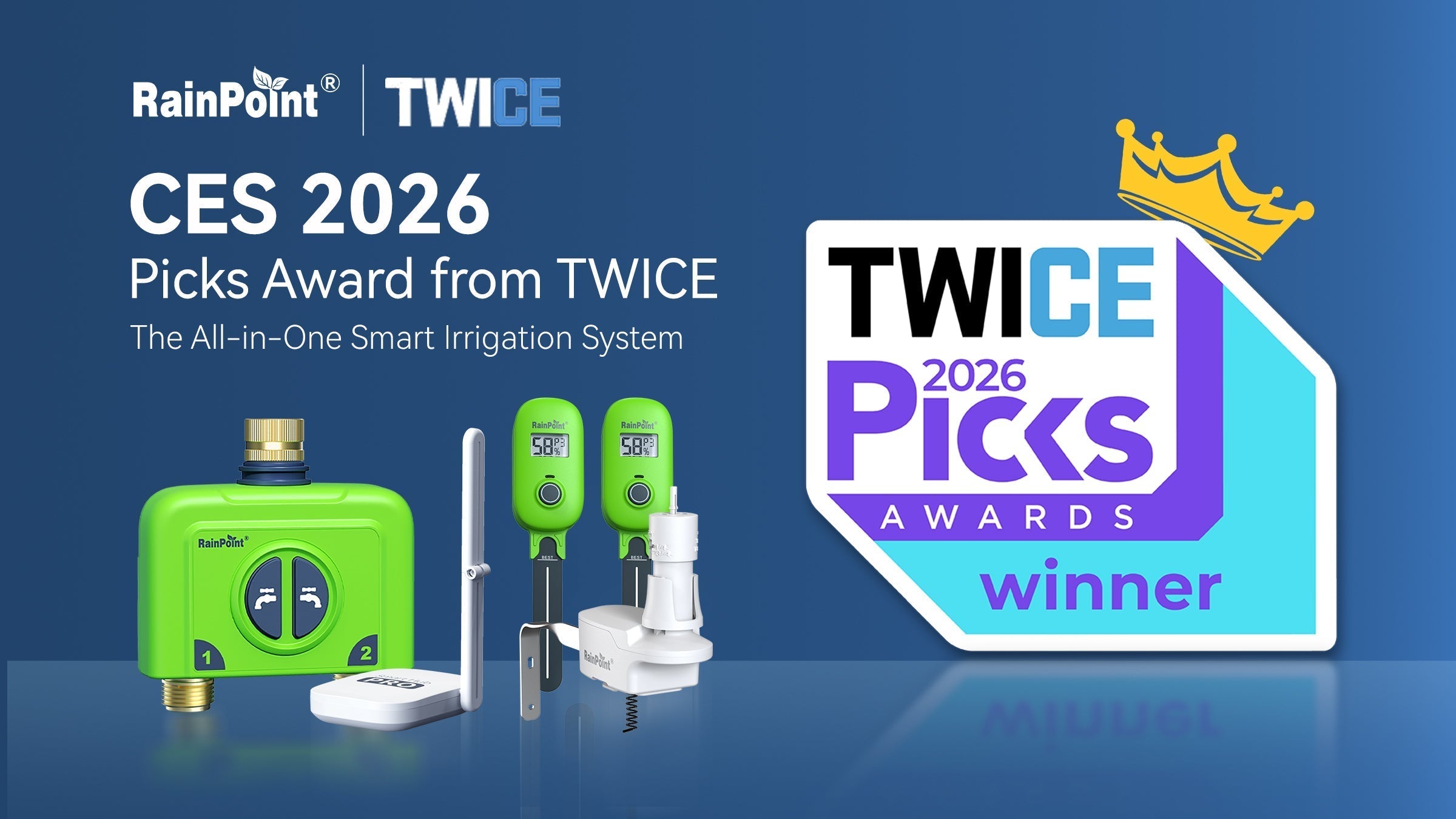 RainPoint All-in-One Smart Irrigation System Wins 2026 CES Picks Award from TWICE
