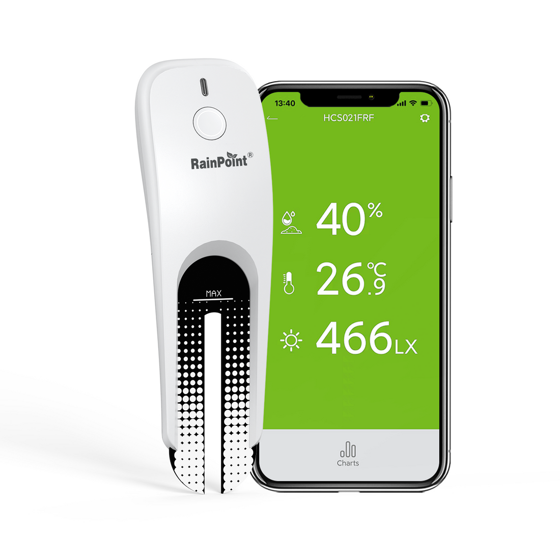 RainPoint Smart Soil&amp; Moisture Sensor Model No: HCS021