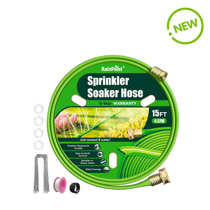 RAINPOINT Sprinkler Hose with Holes 15FT