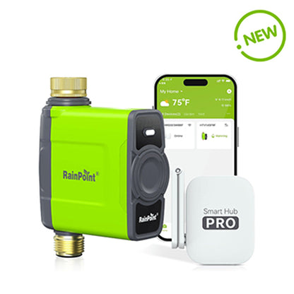 RAINPOINT WiFi Water Timer for Garden Hose (Brass Inlet &amp; Outlet, WiFi Gateway)