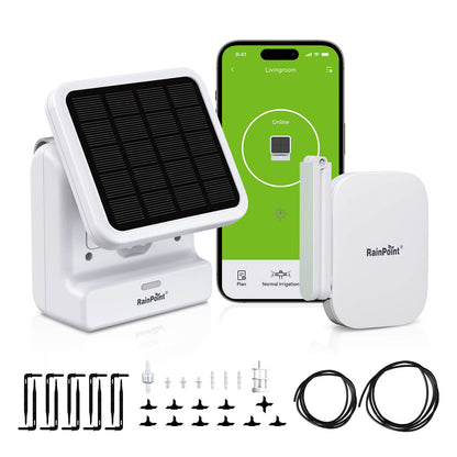 rainpoint wifi automatic watering system for indoor potted plants RAINPOINT Smart Solar-Powered Self-Watering Kit for Indoor & Outdoor Plants – RainPoint