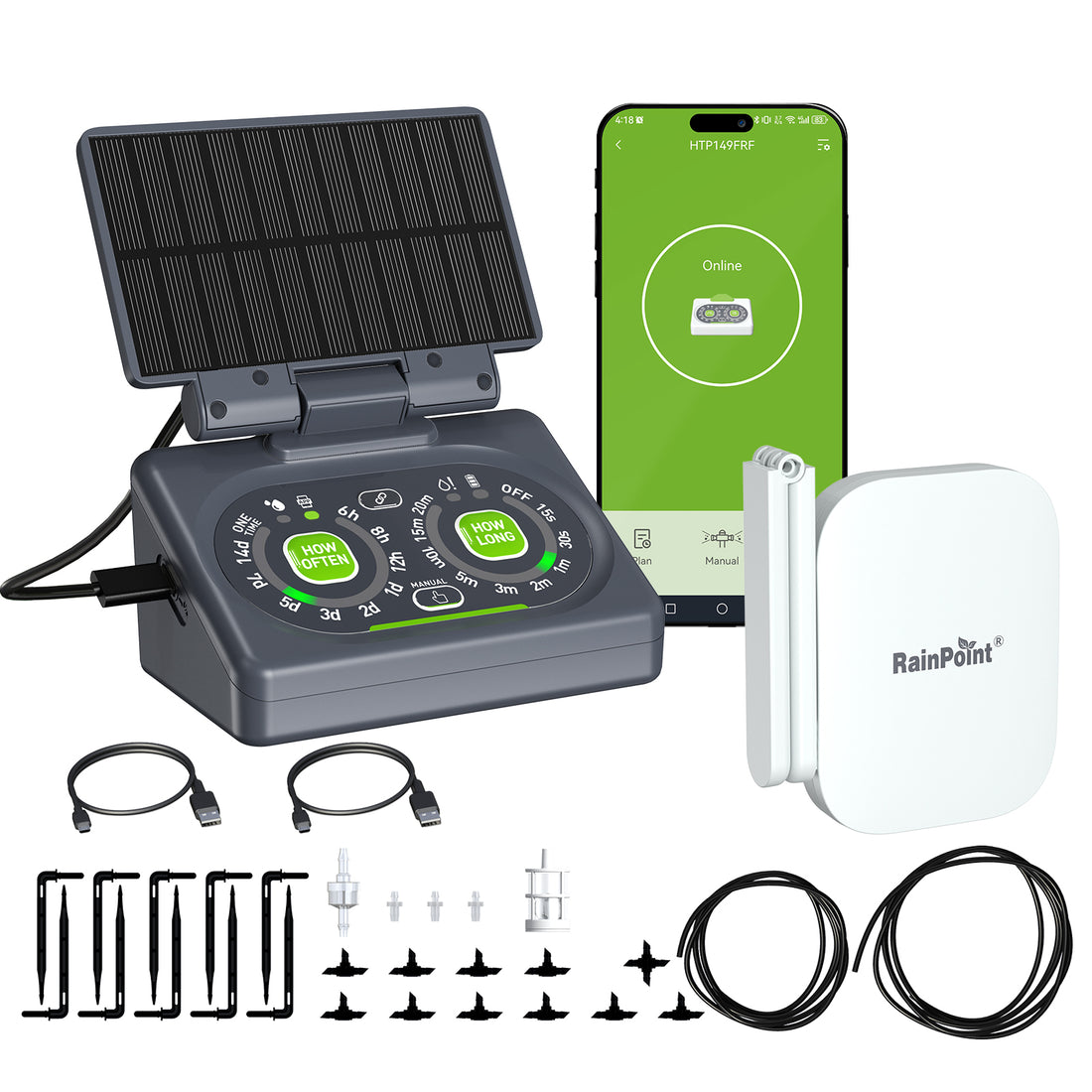 Rainpoint Smart Automatic Watering System for 15 Potted Plants, Local Control & Remote WiFi/App Control