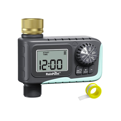 RainPoint Sprinkler Timer with Brass Swivel, 1 Outlet