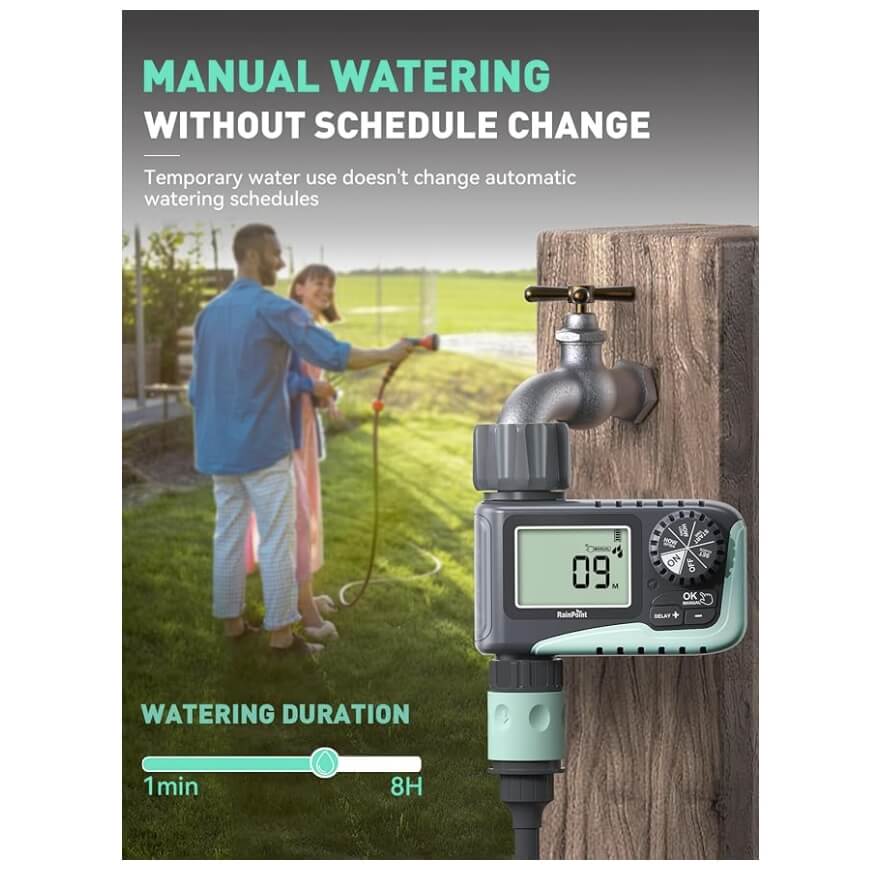 RainPoint ITV105 Mini Digital Sprinkler Timer 1-Zone Hose Water Timer