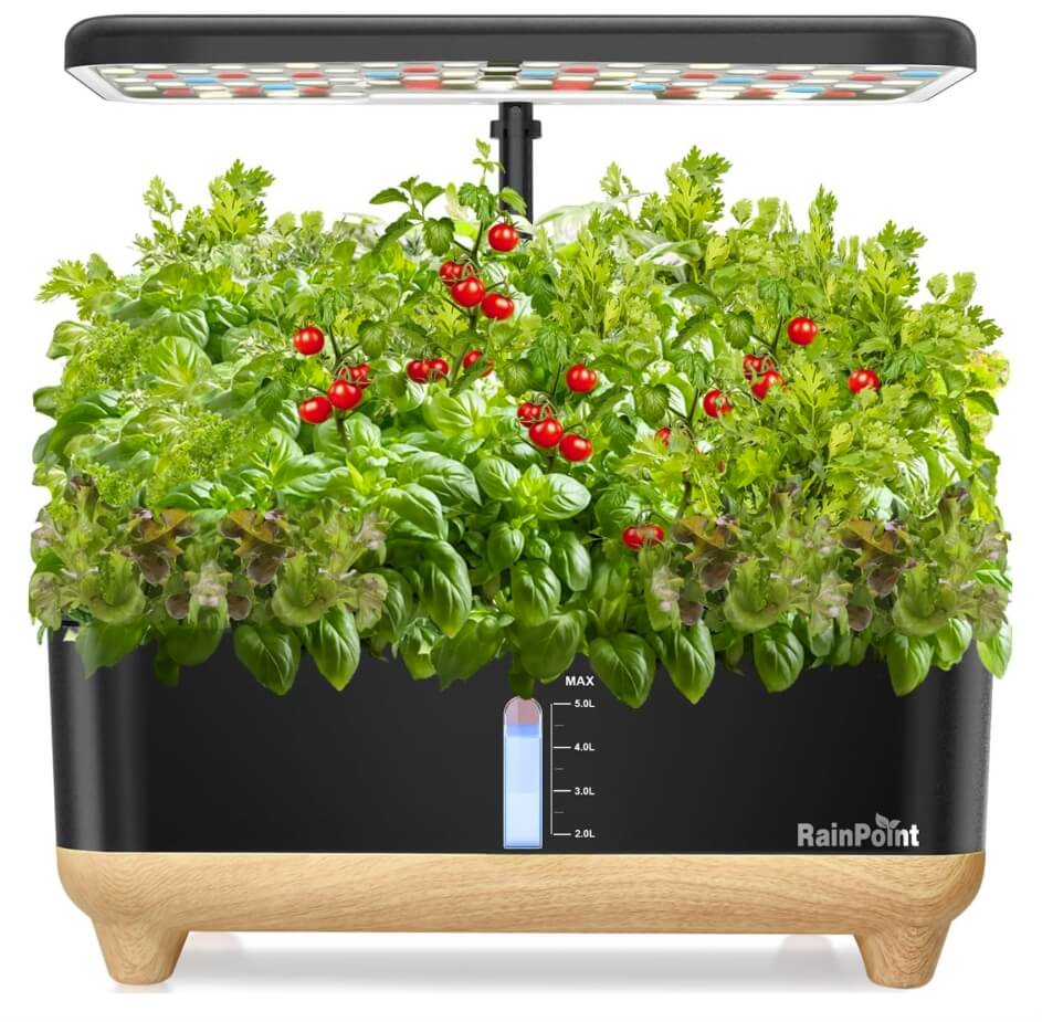 RainPoint Hydroponic Garden Kit – Indoor Herb &amp; Veggie Planter (13 Pods)