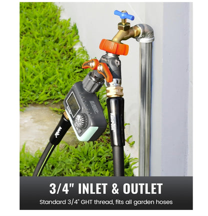 RAINPOINT Garden Hose Splitter 2 Way Heavy Duty, Water Hose Y Spigot Splitter with Shutoff Valves,(Orange)