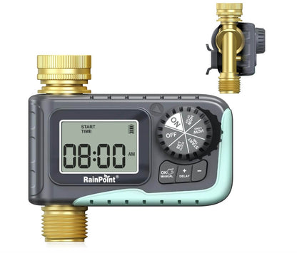 RAINPOINT 100% Metal Water Pipe Water Timer for Garden Hose