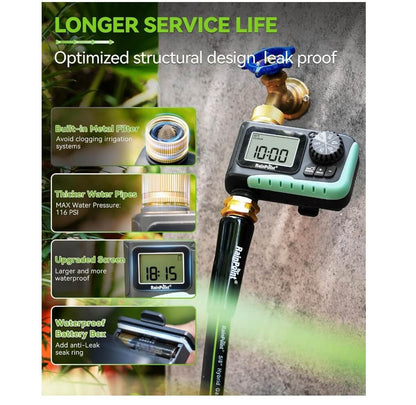 RainPoint Sprinkler Timer with Brass Swivel, 1 Outlet