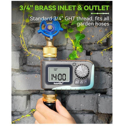 RainPoint Sprinkler Timer with Brass Swivel, 1 Outlet