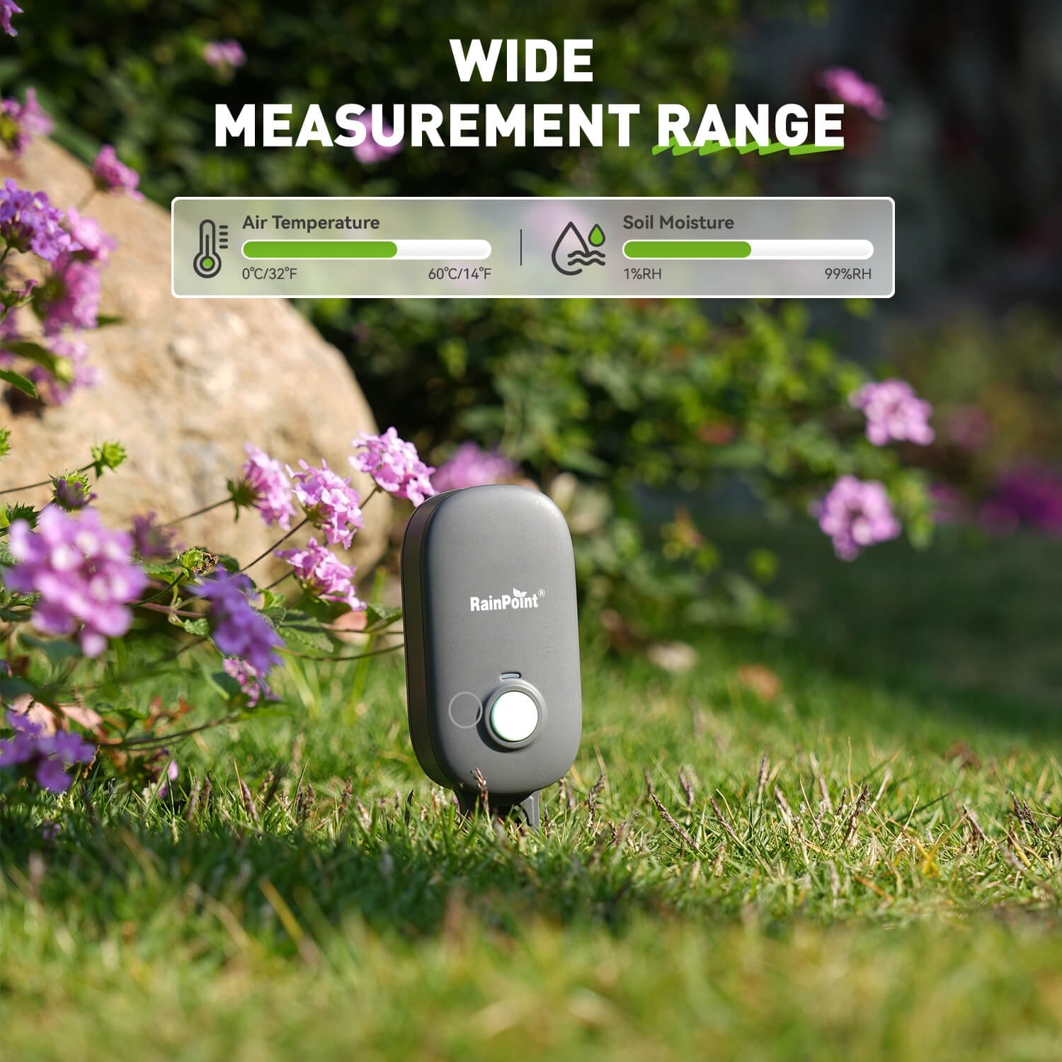 soil moisture meter wifi RainPoint Bluetooth Soil Moisture & Temp Meter