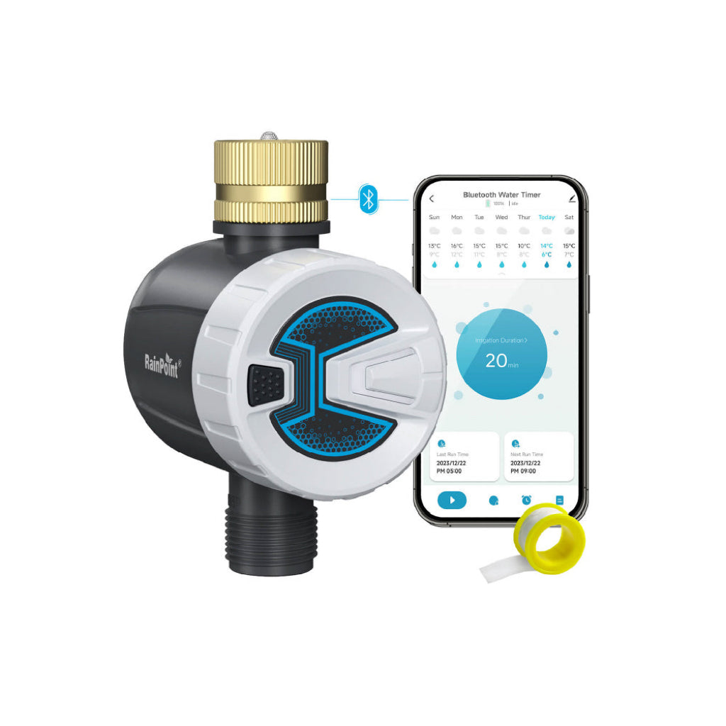 RainPoint Bluetooth Hose Timer with Brass Inlet