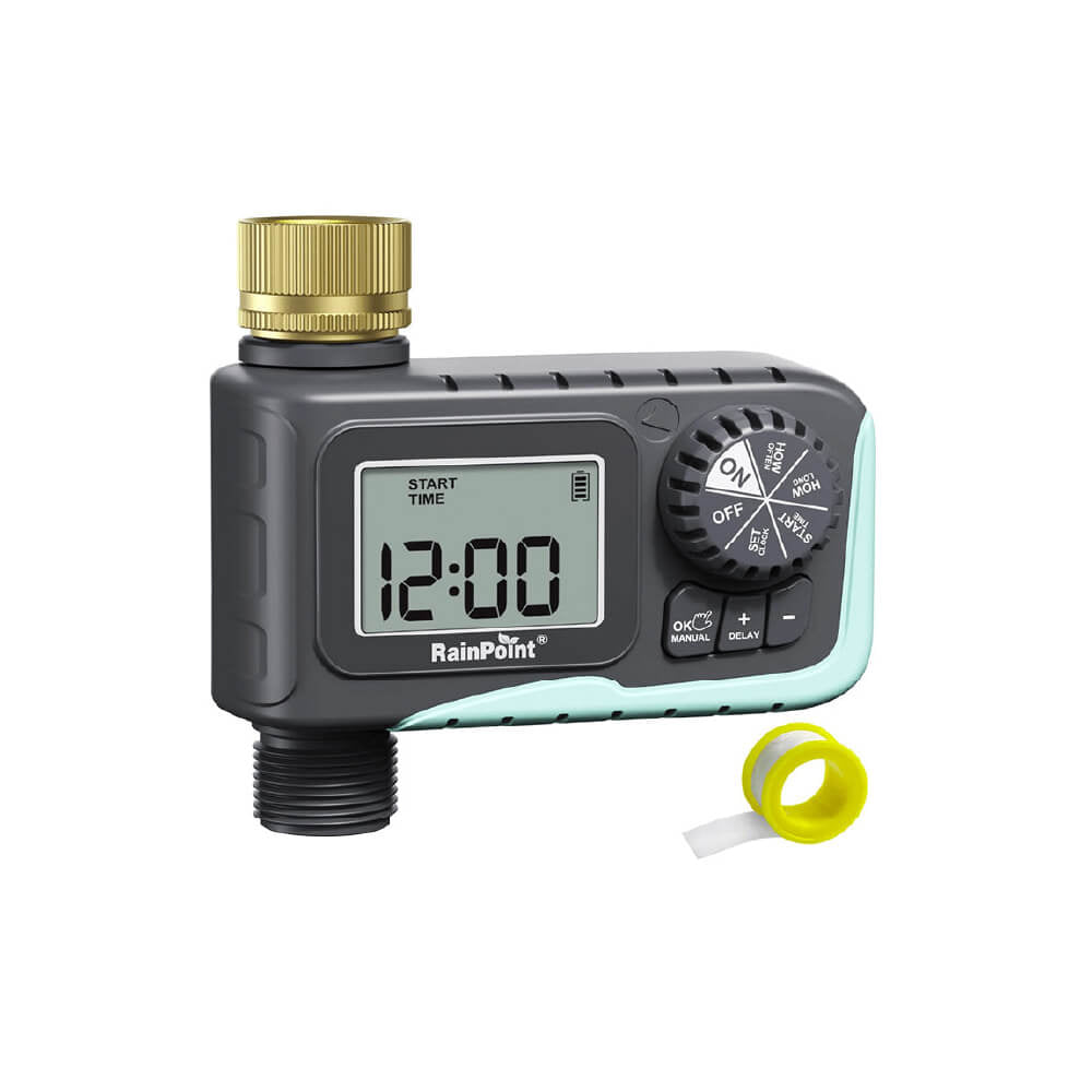RainPoint Sprinkler Timer with Brass Swivel, 1 Outlet