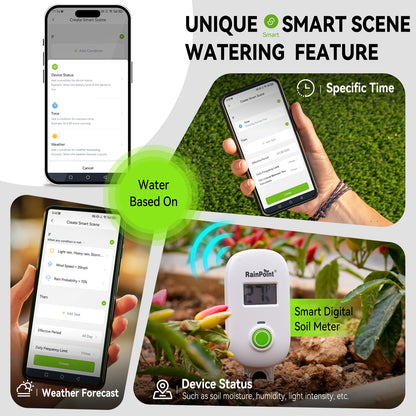 Rainpoint Smart Automatic Watering System for 15 Potted Plants, Local Control &amp; Remote WiFi/App Control