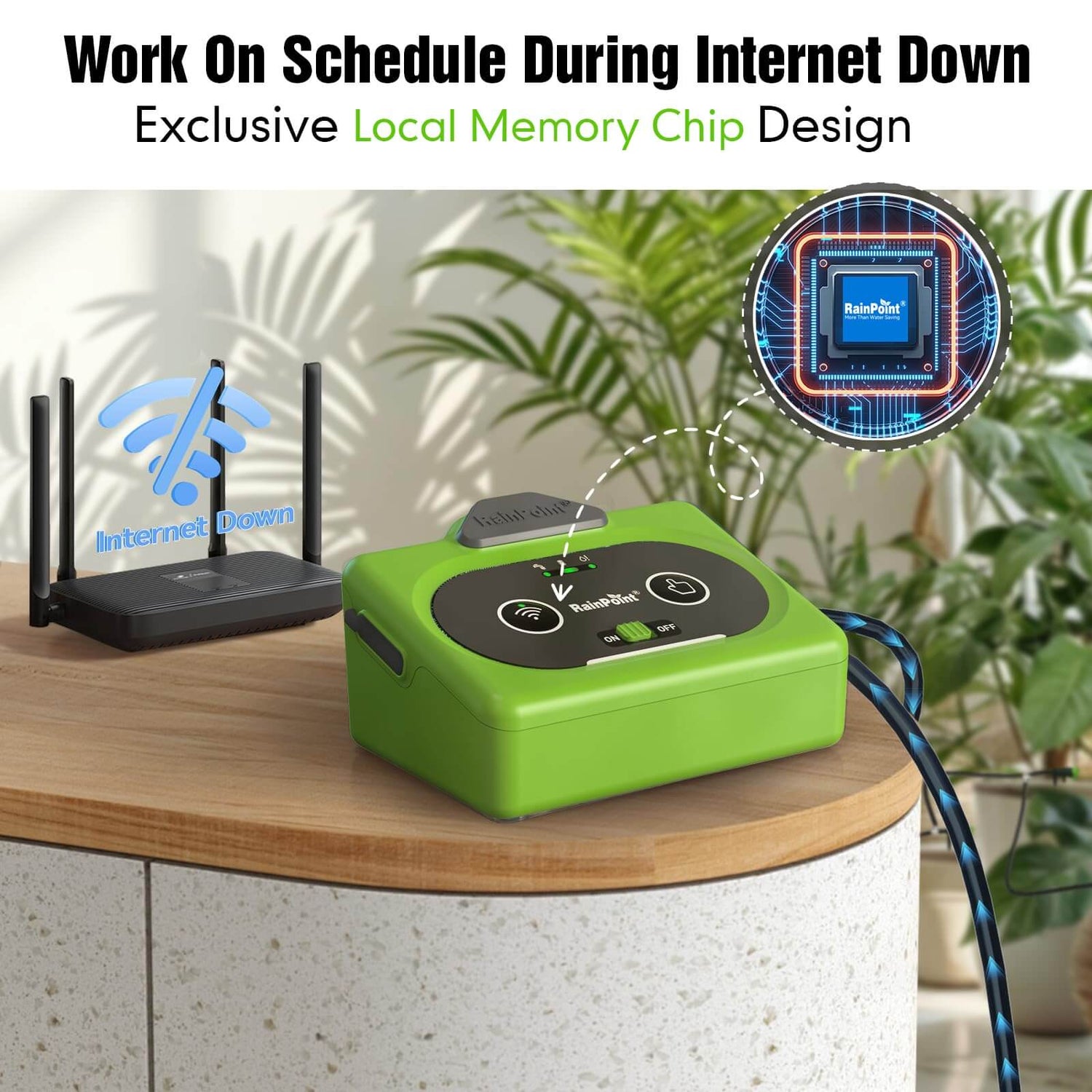 rainpoint wifi automatic watering system for indoor potted plants RAINPOINT Direct WiFi Automatic Plant Waterer System,APP Control WiFi-Enable Smart Indoor Drip Irrigation Kit,Notification Water 10-15 Plants