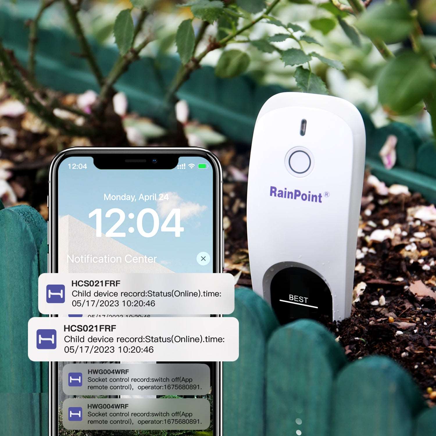 When pairedwith a soil sensor, each zone can be connected to a corresponding soil sensor separately,and each zone can even automatically control water based on soil moisture.