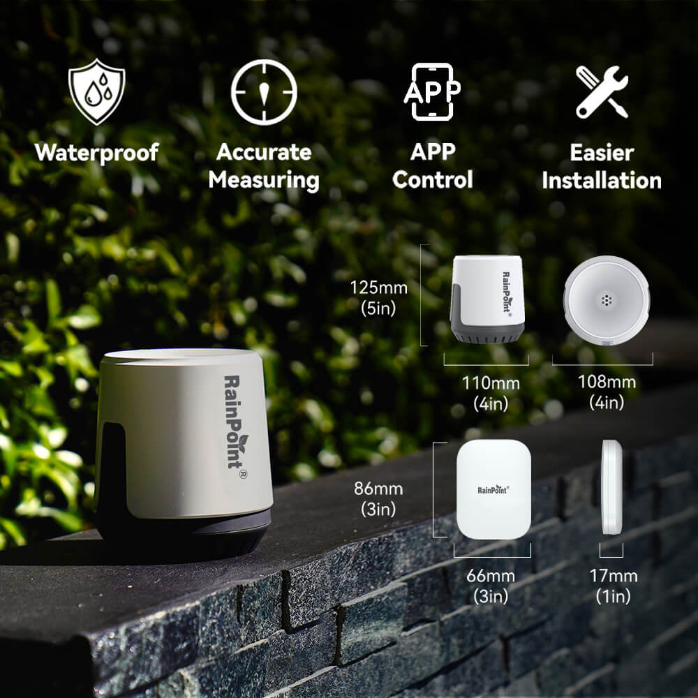 digital rain gauge with app