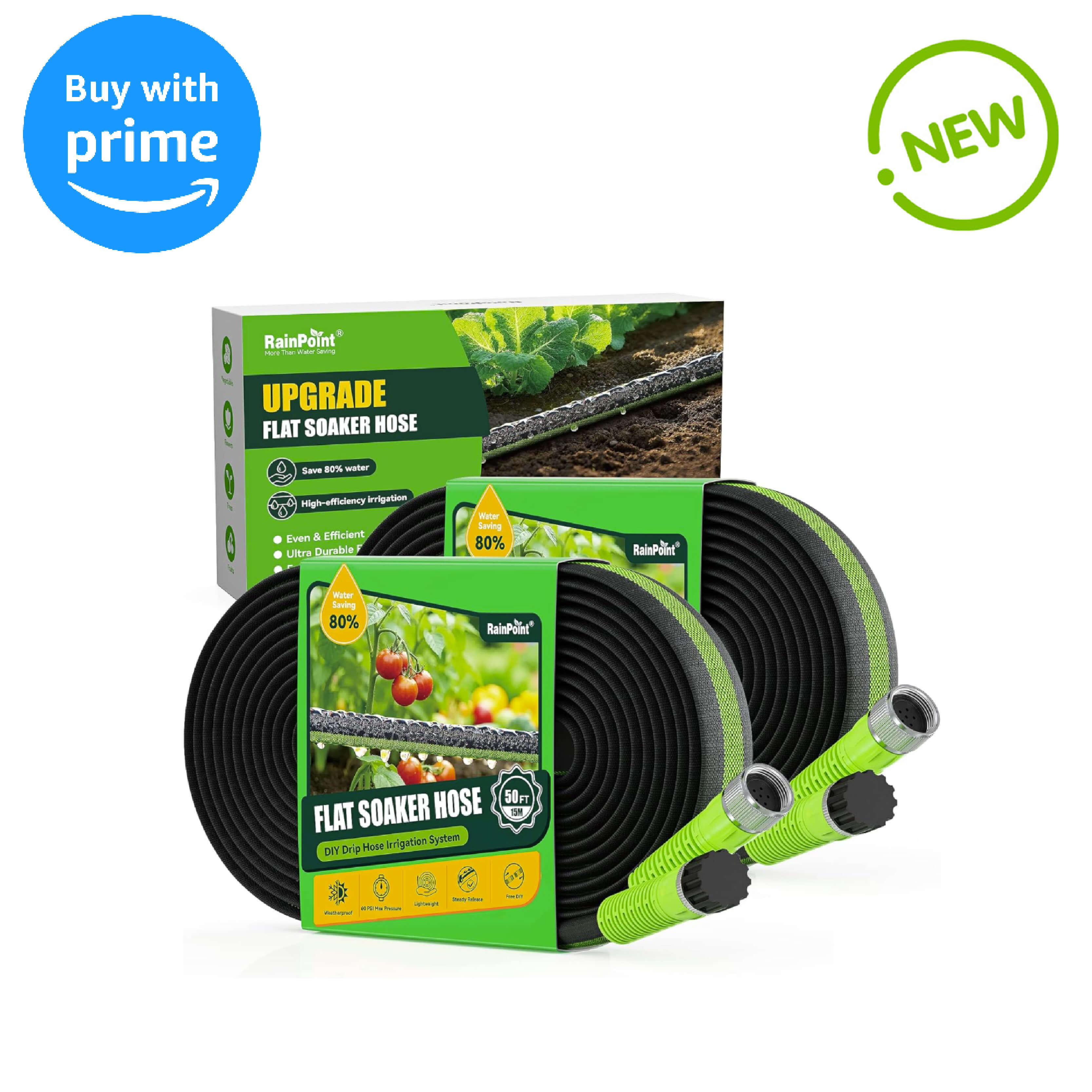 RAINPOINT Flat Soaker Hose 100FT