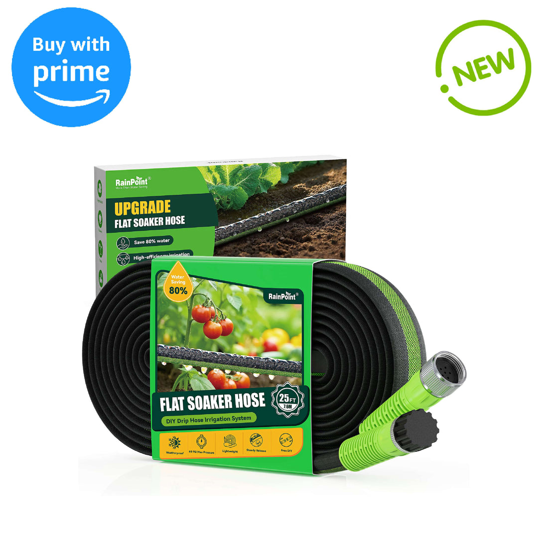 RAINPOINT 25ft Flat Soaker Hose