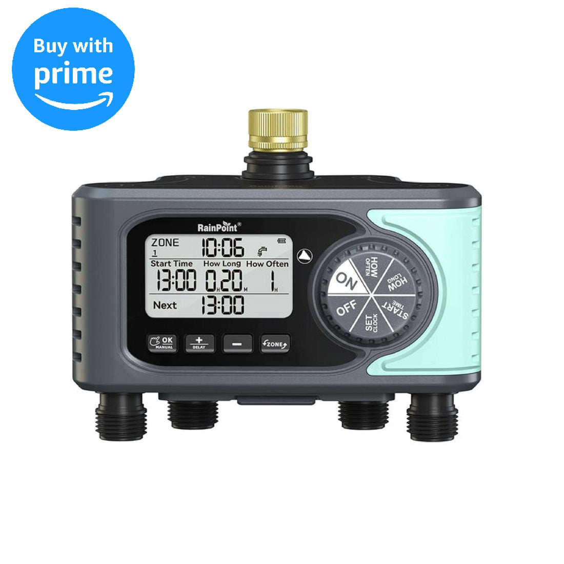 4 Outlet Hose Timer with Brass Inlet