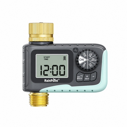RainPoint Sprinkler Timer with Brass Inlet &amp; Outlet