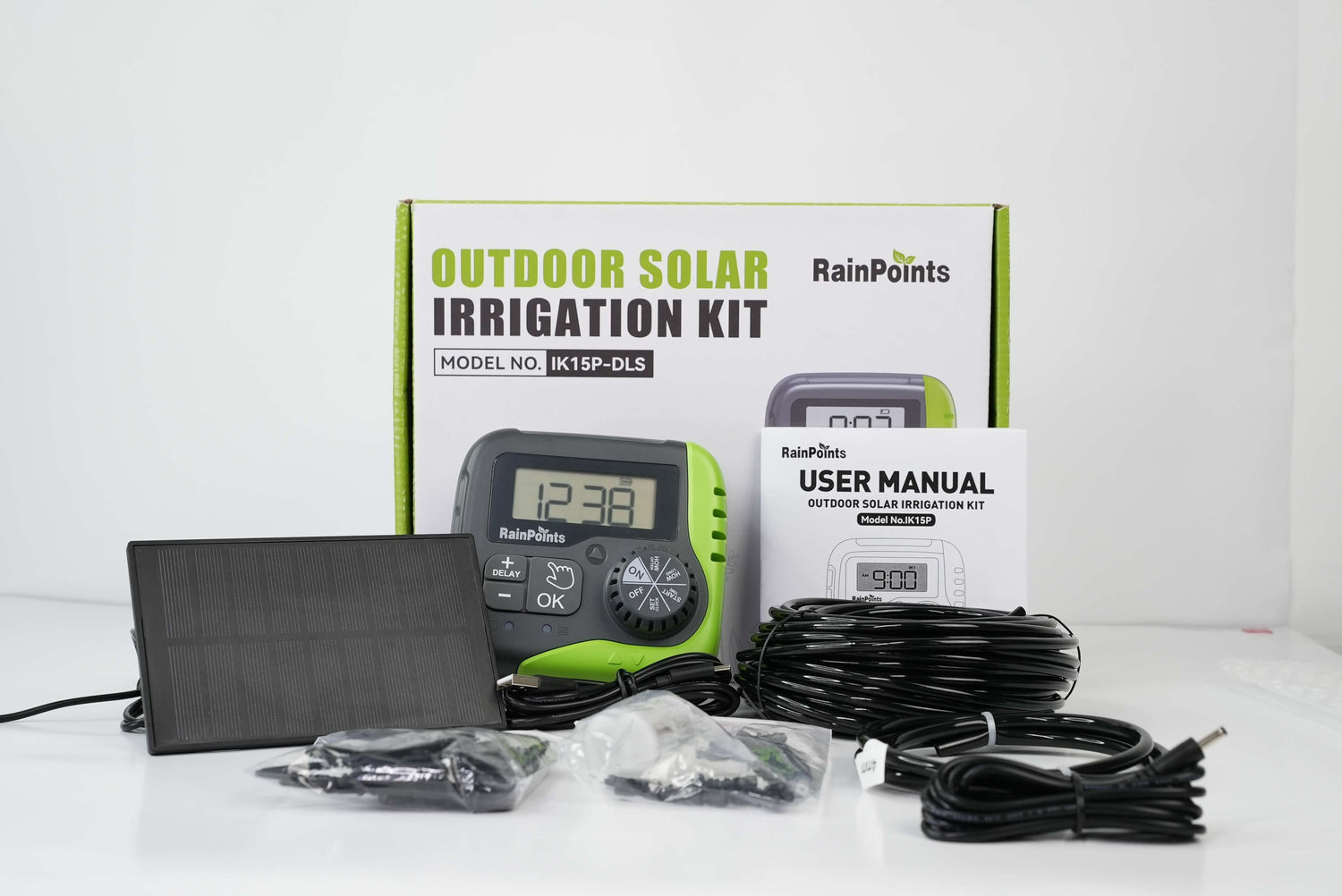 RainPoints Drip Irrigation System With Solar Pump Timer